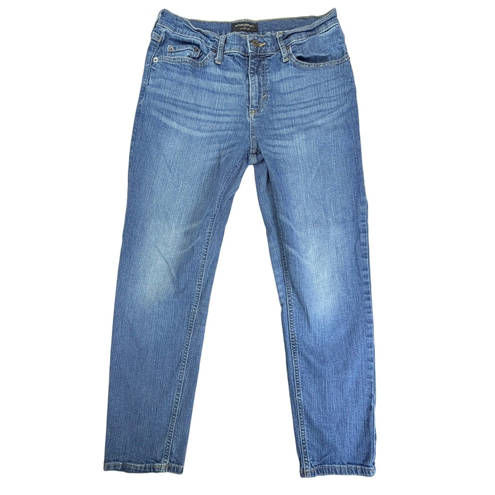 Banana Republic Girlfriend Jeans Women 27/4 Blue Dark Wash Low Rise Stretch